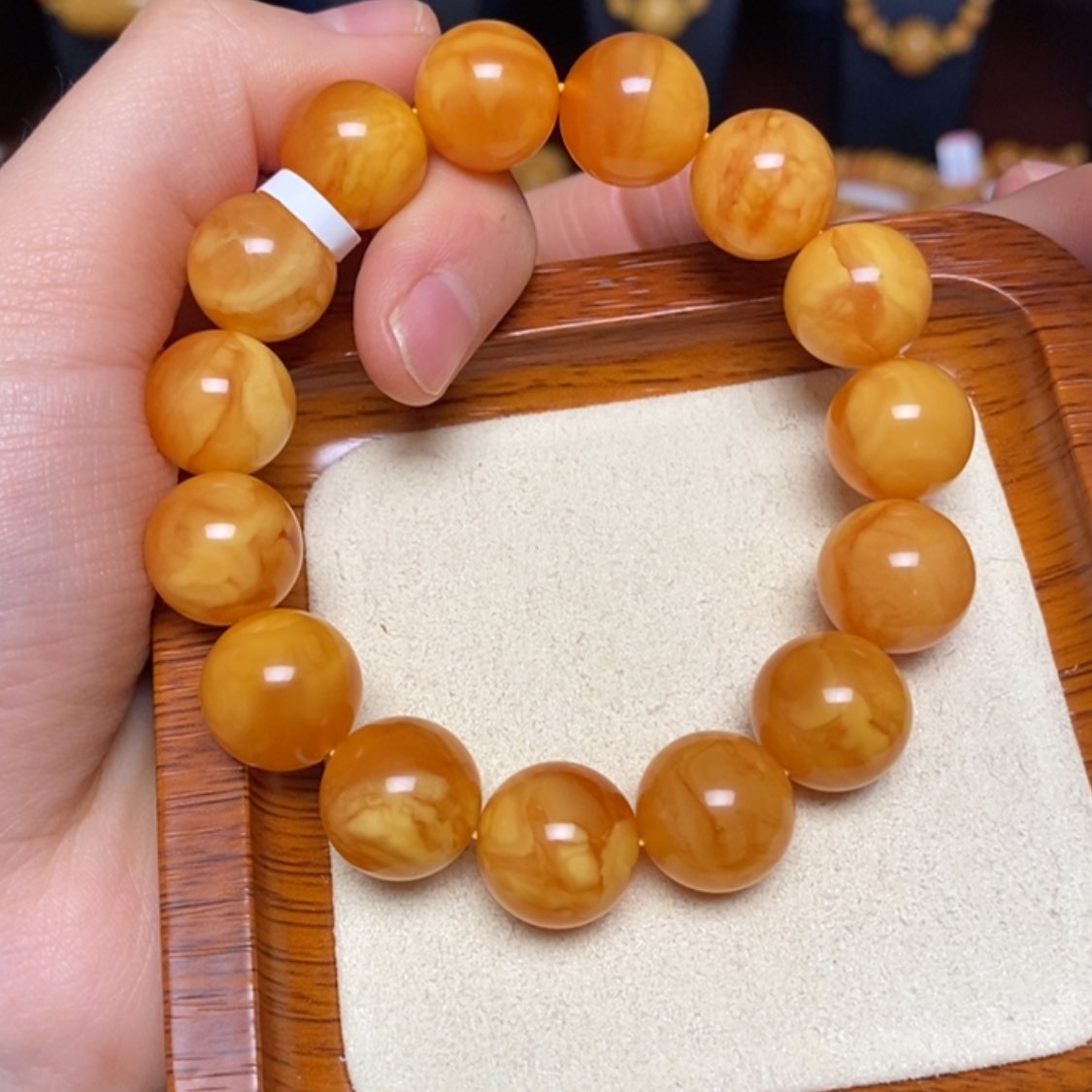 【闪购商品】未镶嵌蜜蜡手链手串