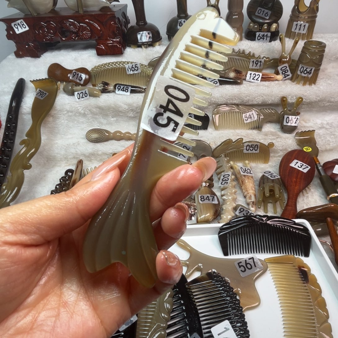 牛角牛角梳好之后用