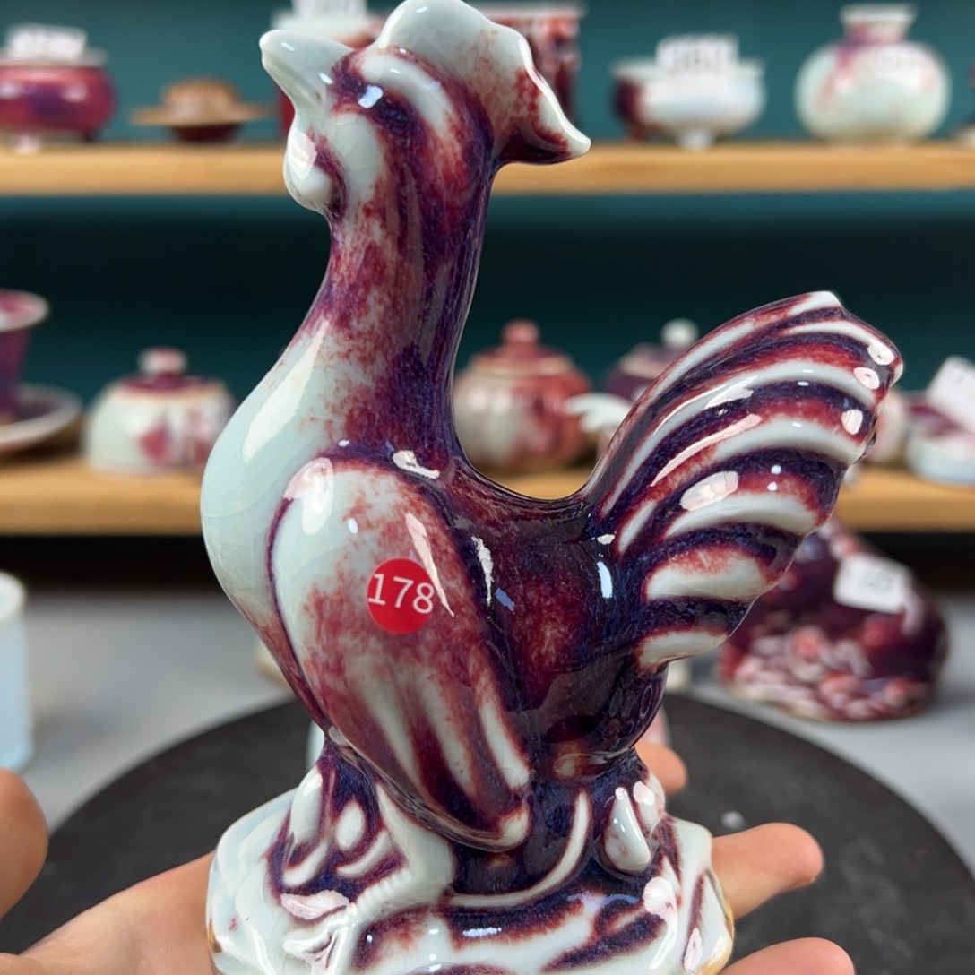 瓷片微瑕小公鸡玉石釉