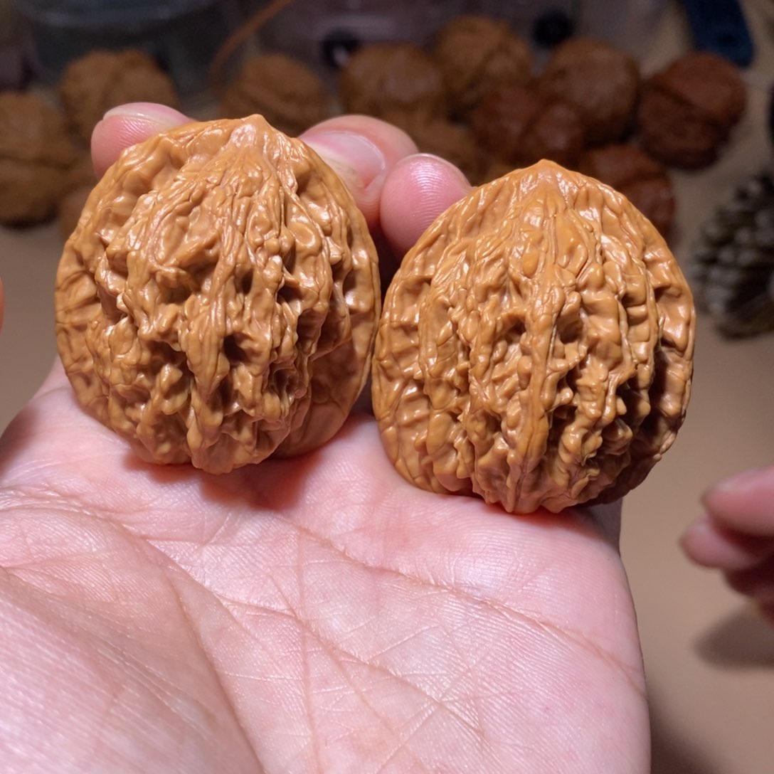 文玩核桃把件全品无修39尺虎头