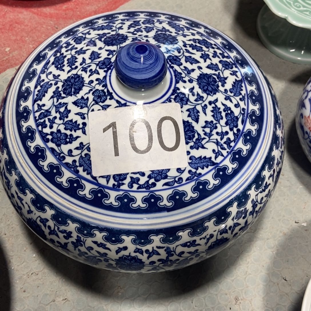 瓷片景德镇陶瓷罐100