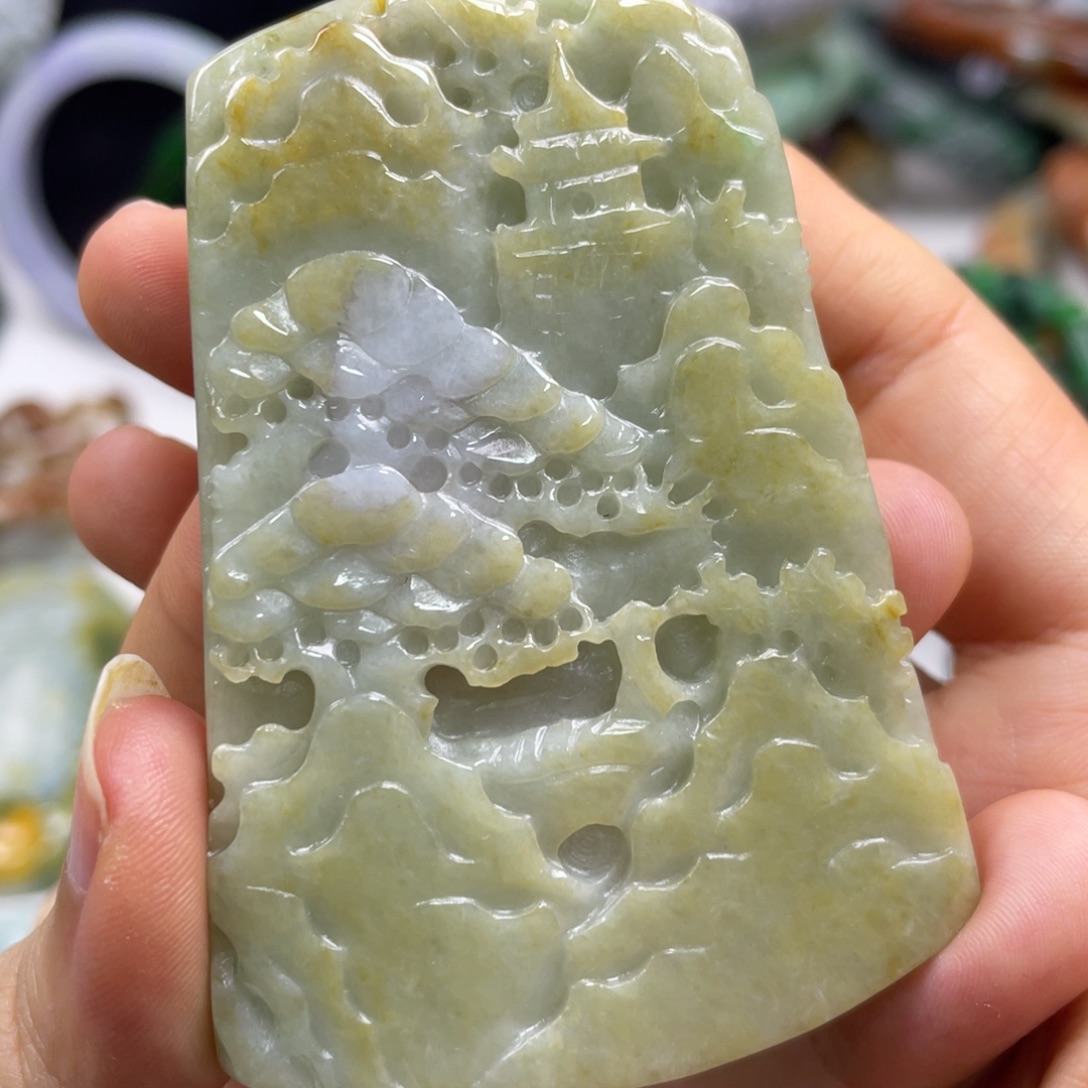 颈饰未镶嵌翡翠牌子