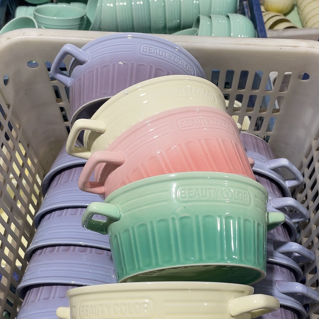 陶瓷陶瓷餐具川岛双耳碗一个装7英寸