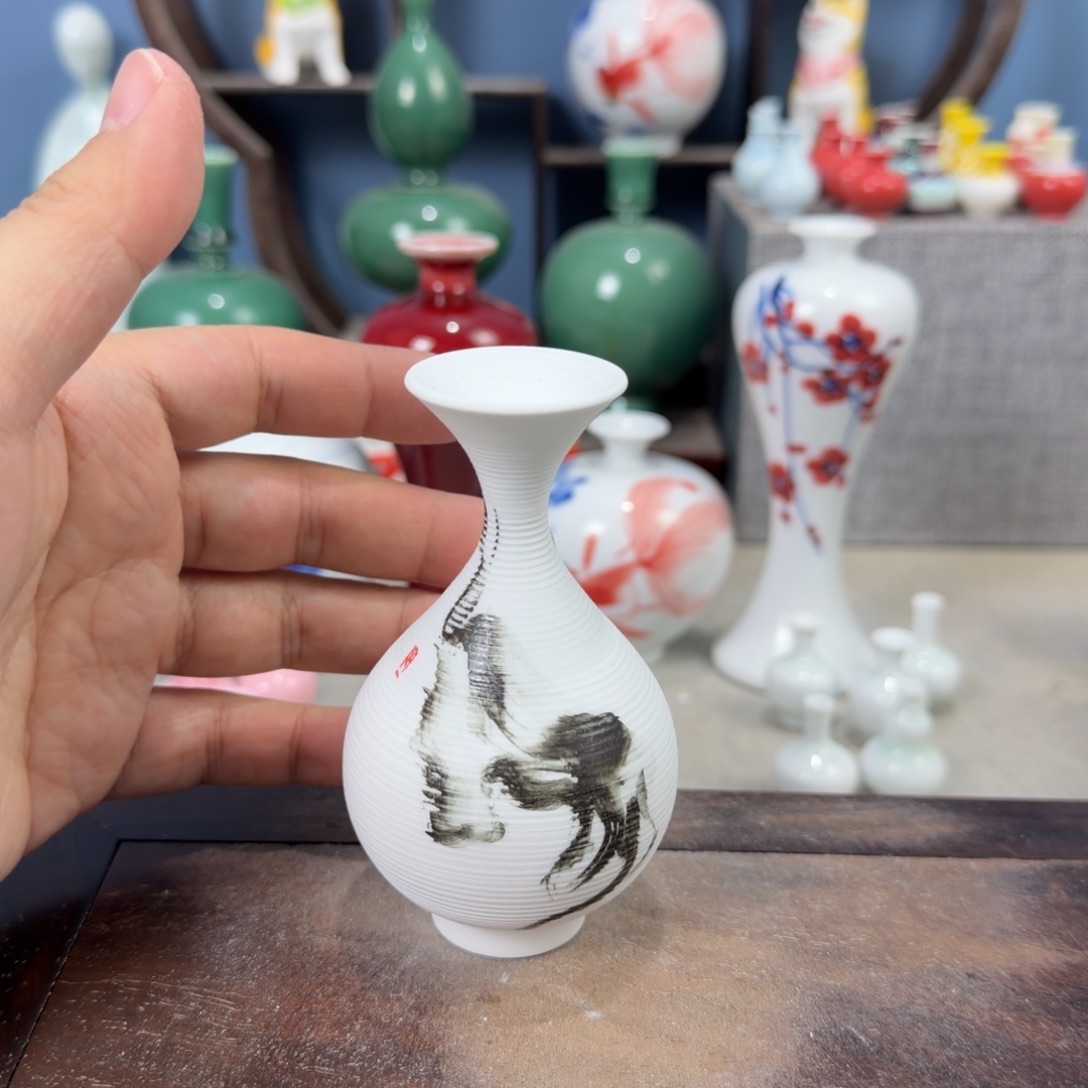 陶瓷手工小花器摆件