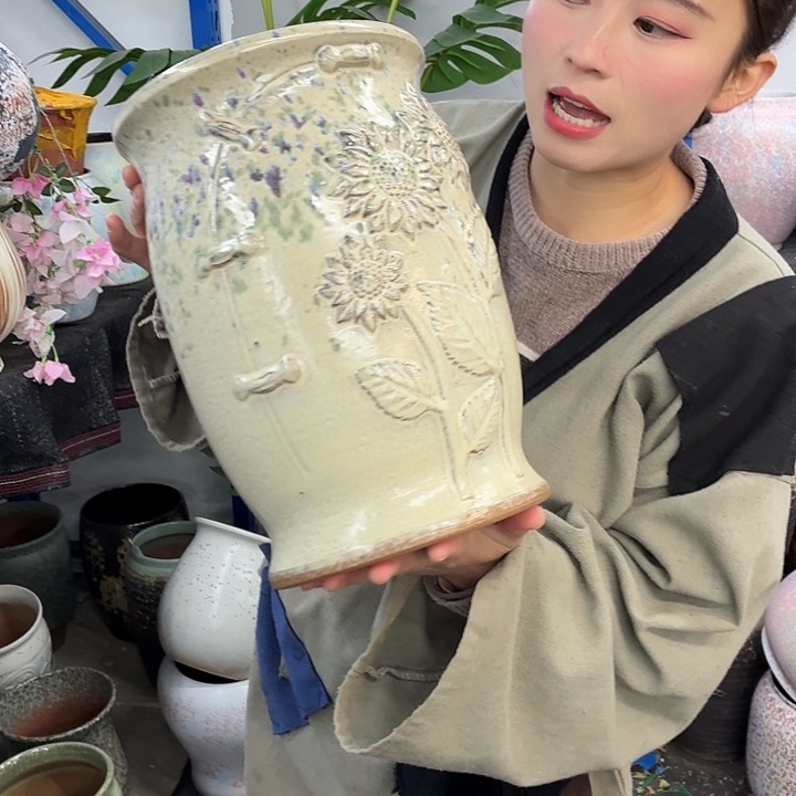 20×30 -粗陶花盆有孔-买买买