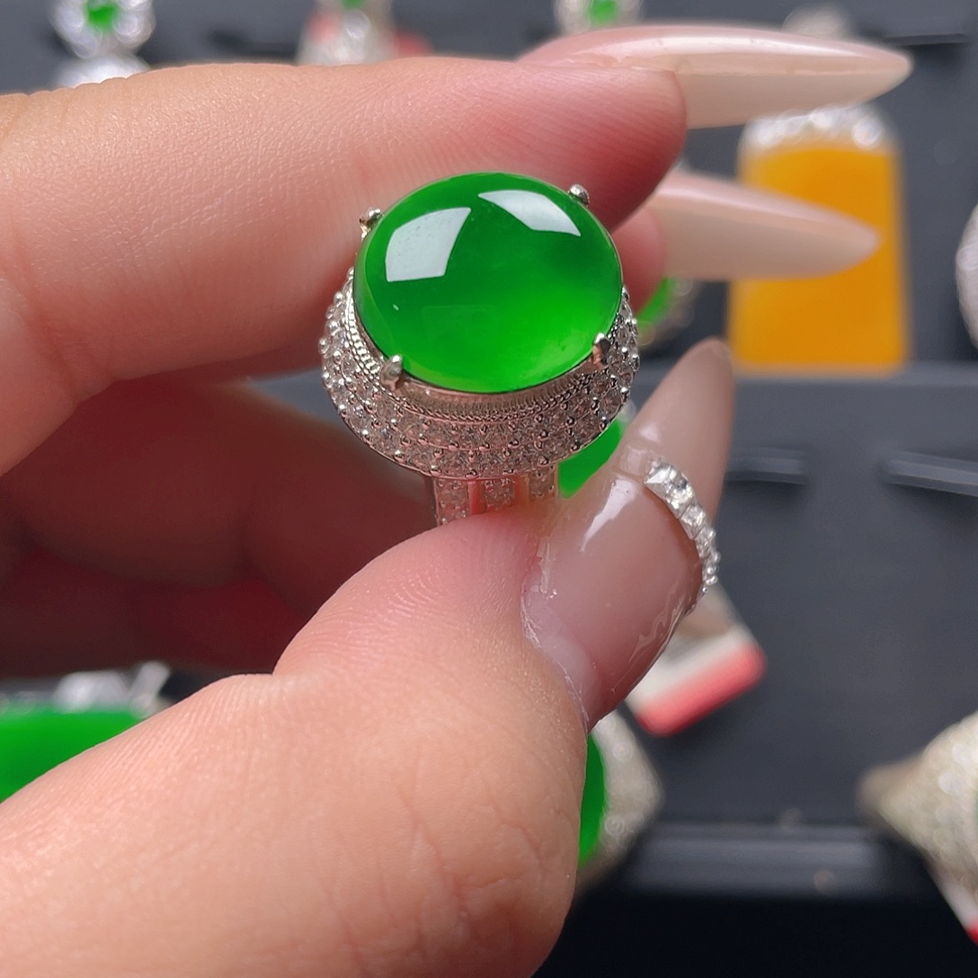 未镶嵌戒指翡翠蛋面