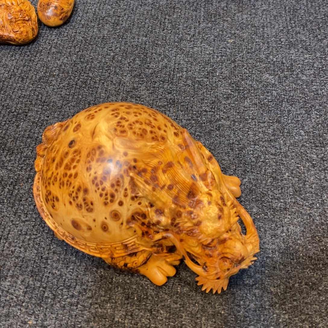 柏木（崖柏）太行精品陈化黑金爆满瘤疤龙龟摆件