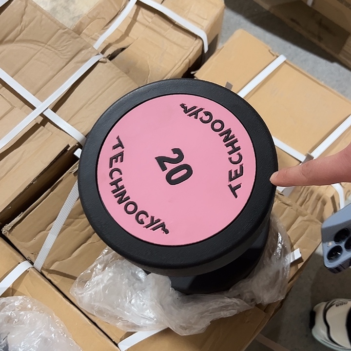 全新纯钢泰诺哑铃20公斤一对粉色