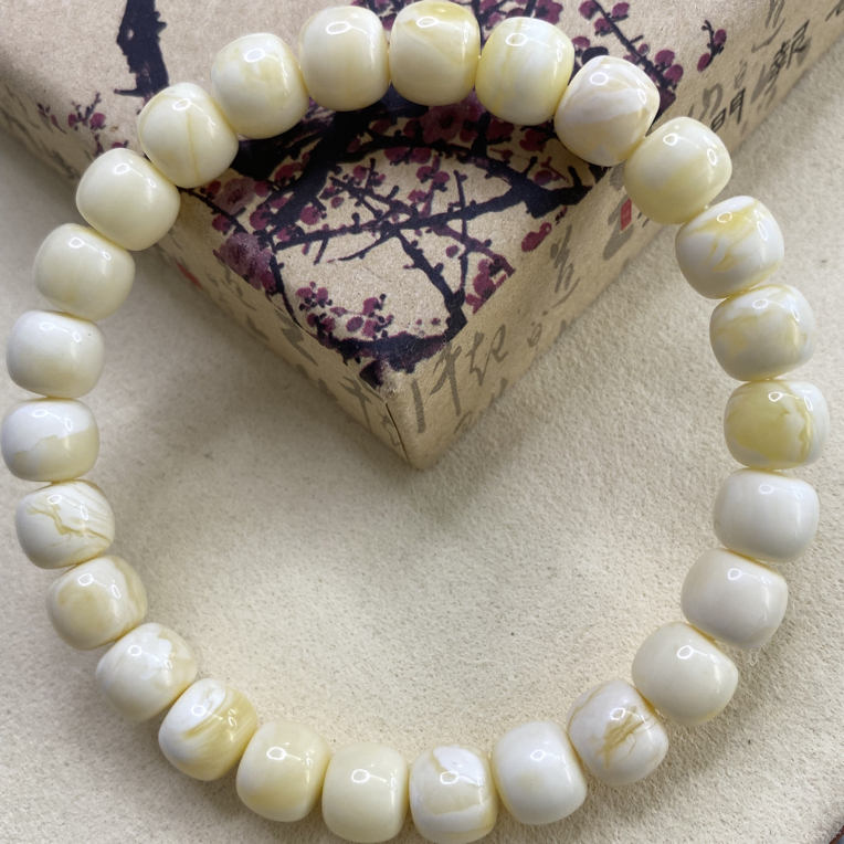 琥珀蜜蜡9mm浓瓷白琥珀蜜蜡7