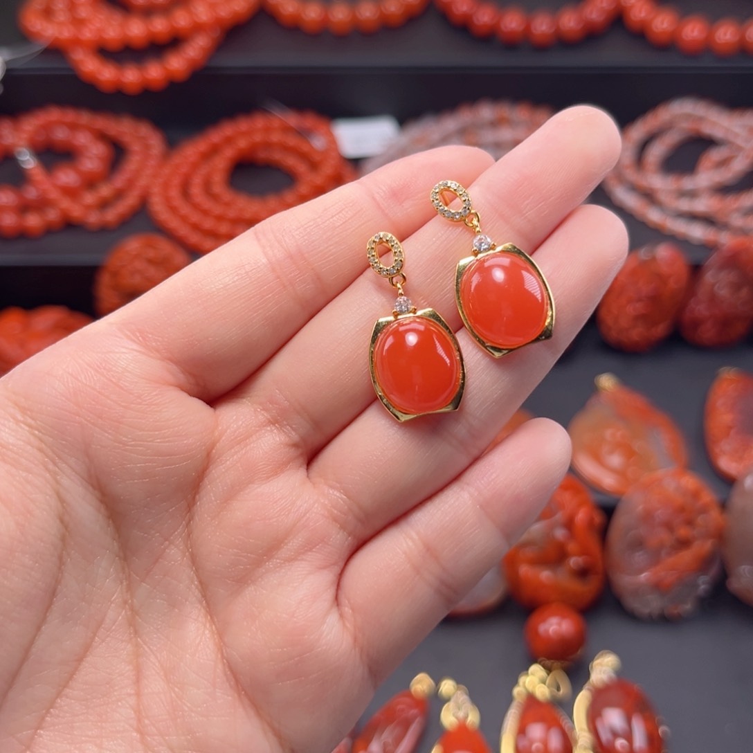 南红玛瑙南红银S925镶嵌