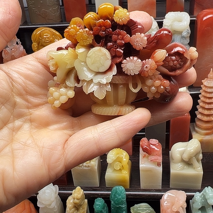 寿山石印石寿山石手工雕刻