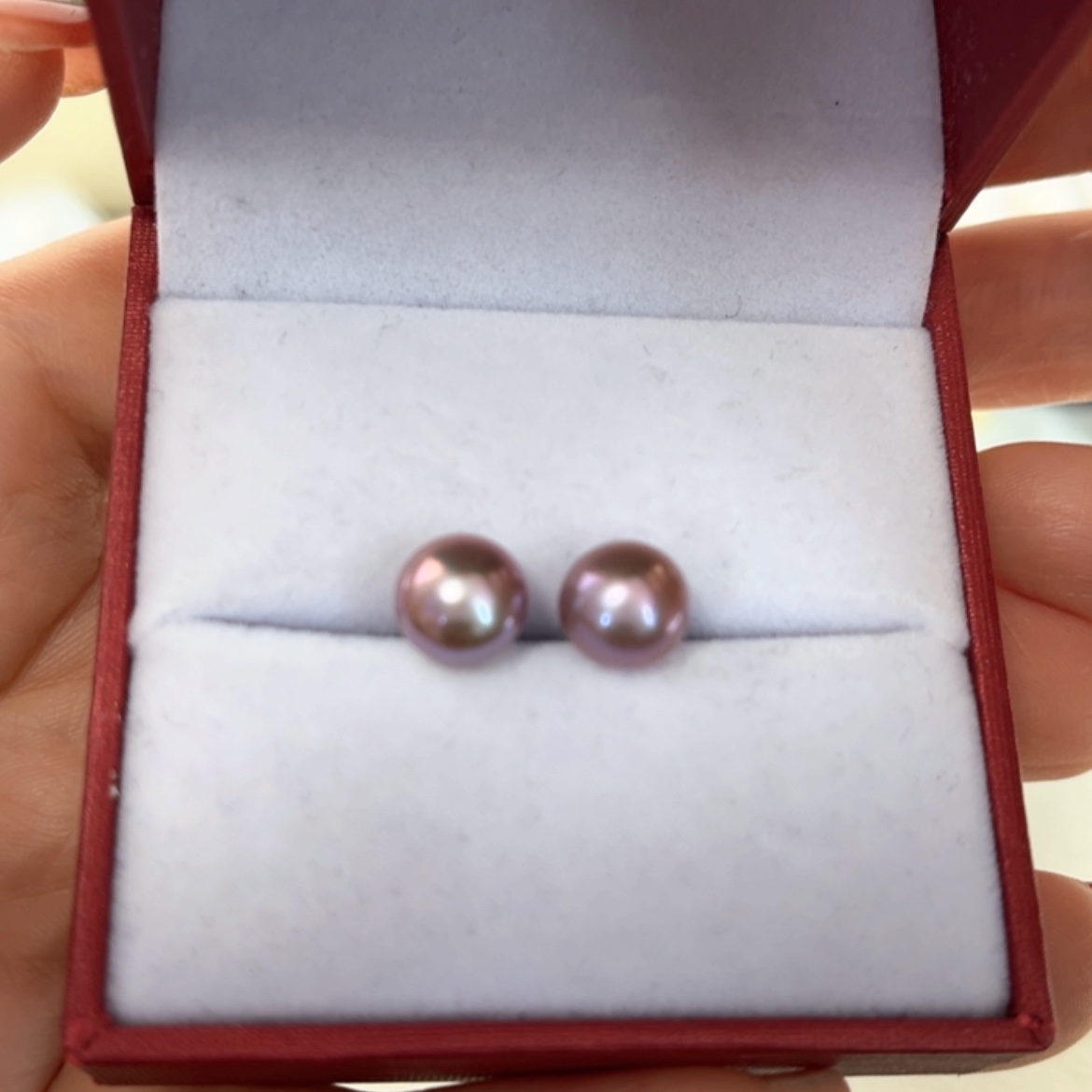 【闪购商品】银S925镶嵌耳饰淡水珍珠8-9