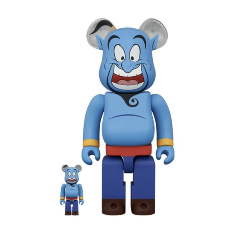 积木熊Bearbrick 阿拉丁 全新未拆 400%+100%尺寸28cm/7cm 潮玩