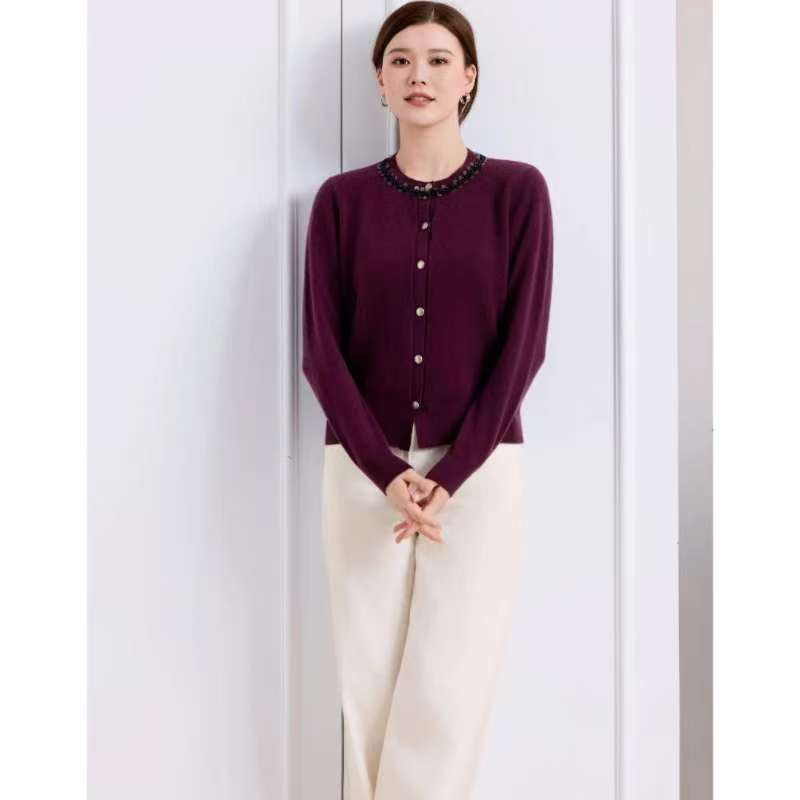 蒂薇娅【羊毛衫系列】冬季新款时尚简约百搭气质羊毛衫