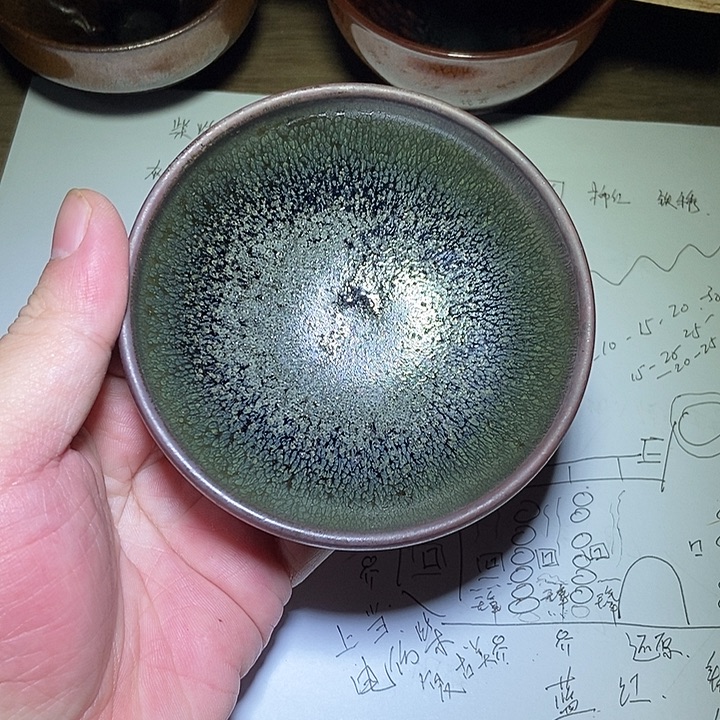 茶盏柴烧建盏原矿釉水