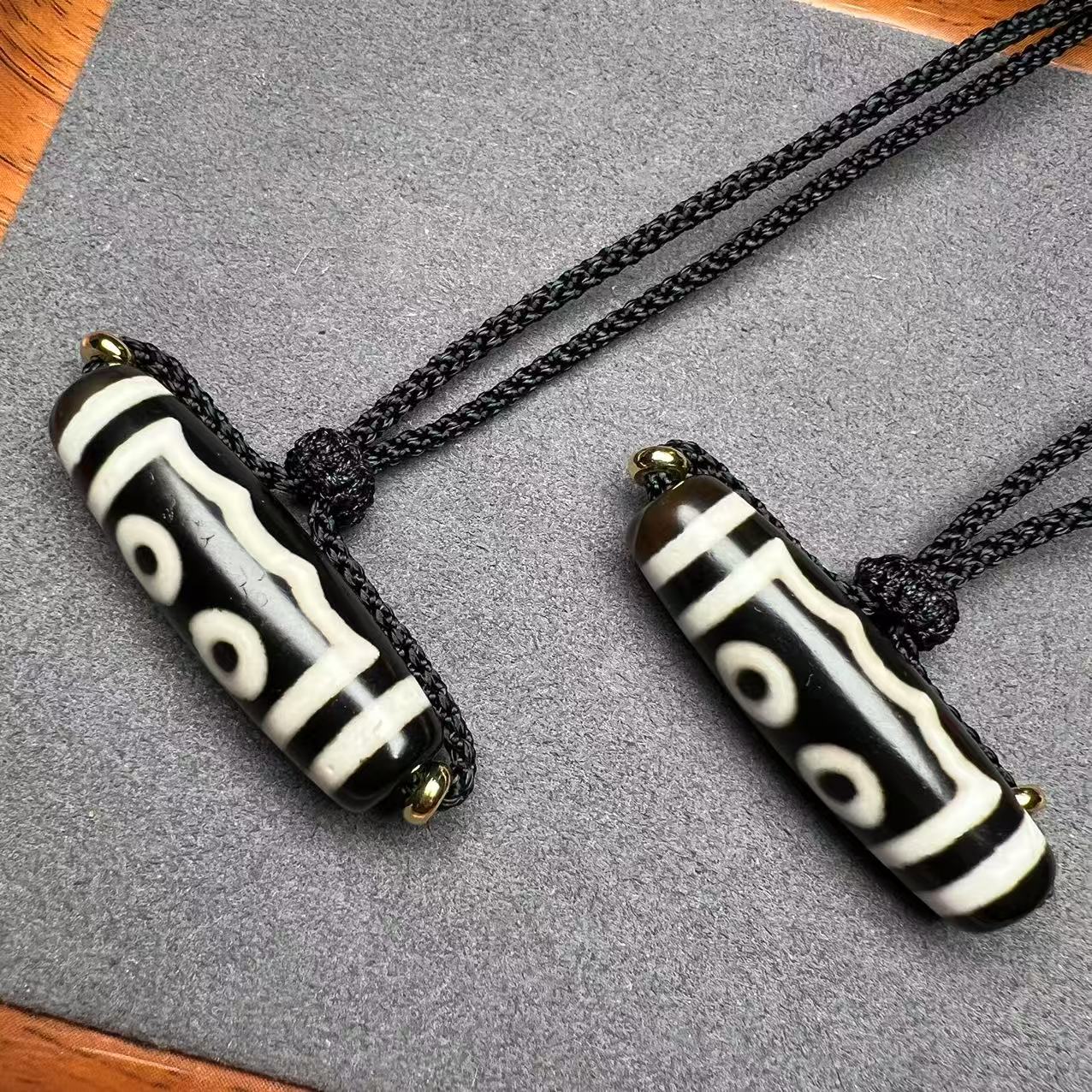 三品臻选-黑白大鹏五Y玛瑙项链A01H153-尺寸约38*11mm-多样性发一