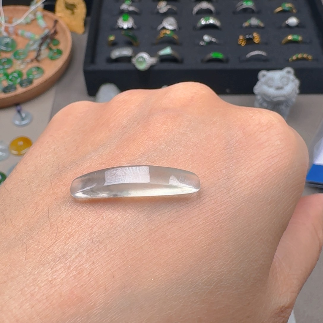 翡翠颈饰未镶嵌小***暖缅甸A货翡翠手牌