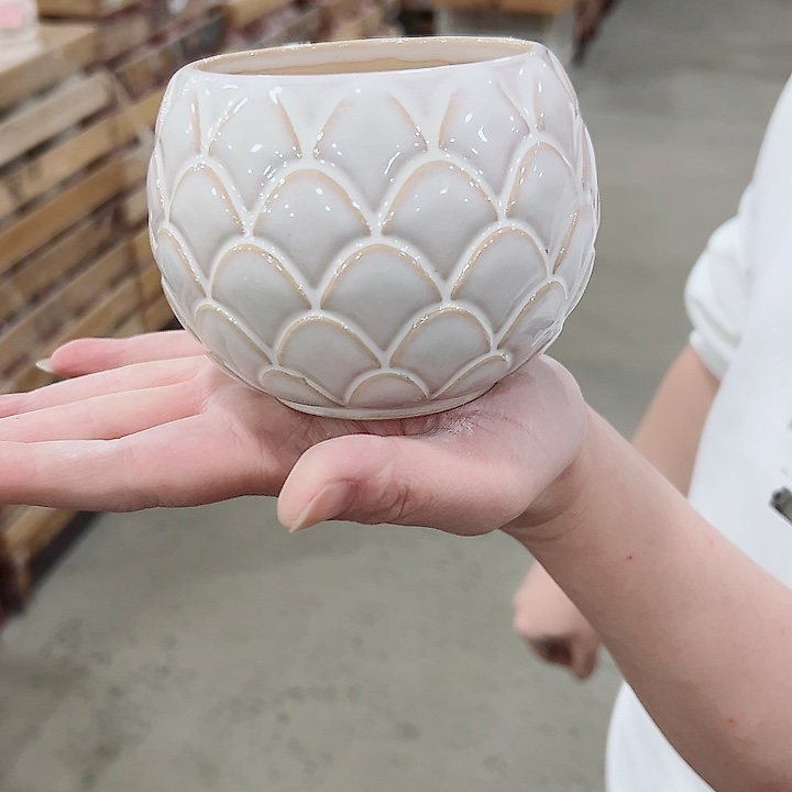 有孔.凑满10元发货多肉陶瓷花盆！