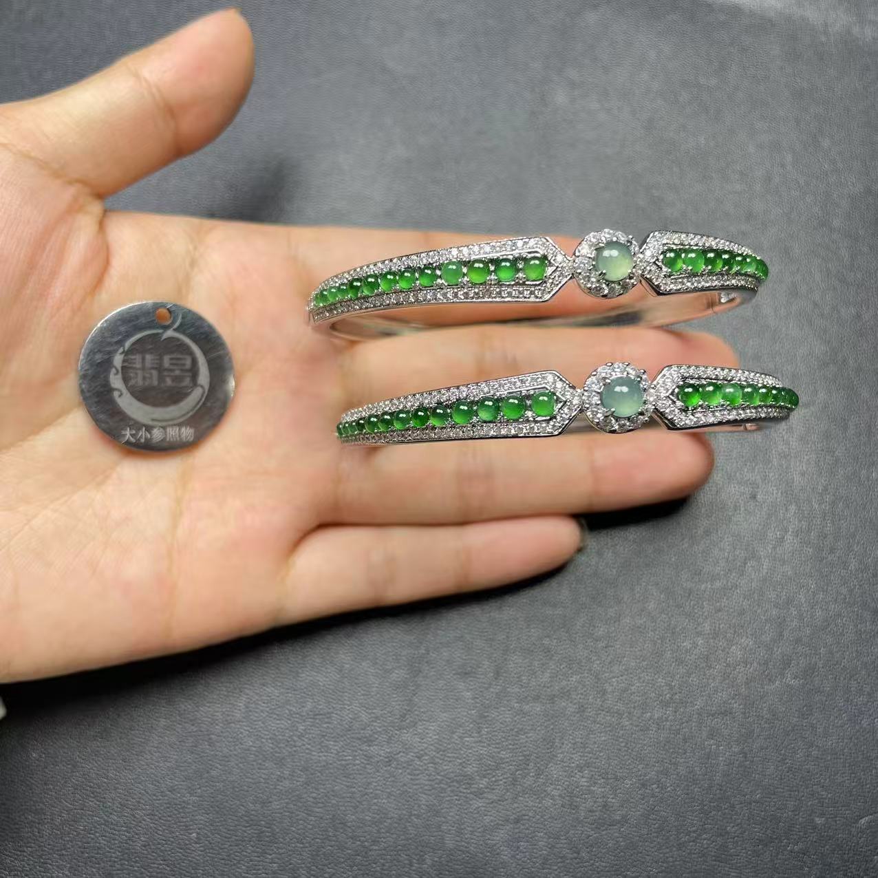 翡昱-N71-48585-天然A货翡翠手镯/多样性发其一