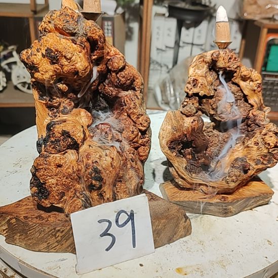 缘***。泥塑39北沉香琥珀木天然造型山水摆件