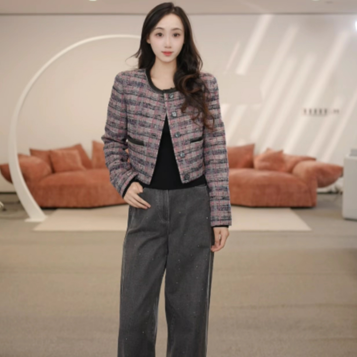 limil/丽米儿新款酒红色夹克外套940132