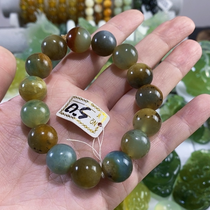 未镶嵌岫玉手串手链