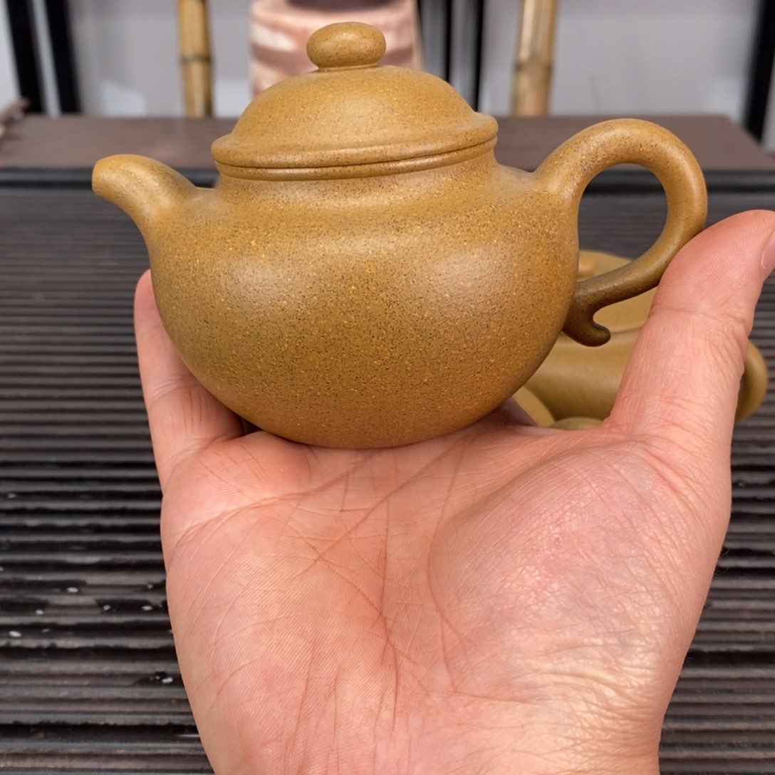 紫砂茶壶手磨清段莲子容量210毫升
