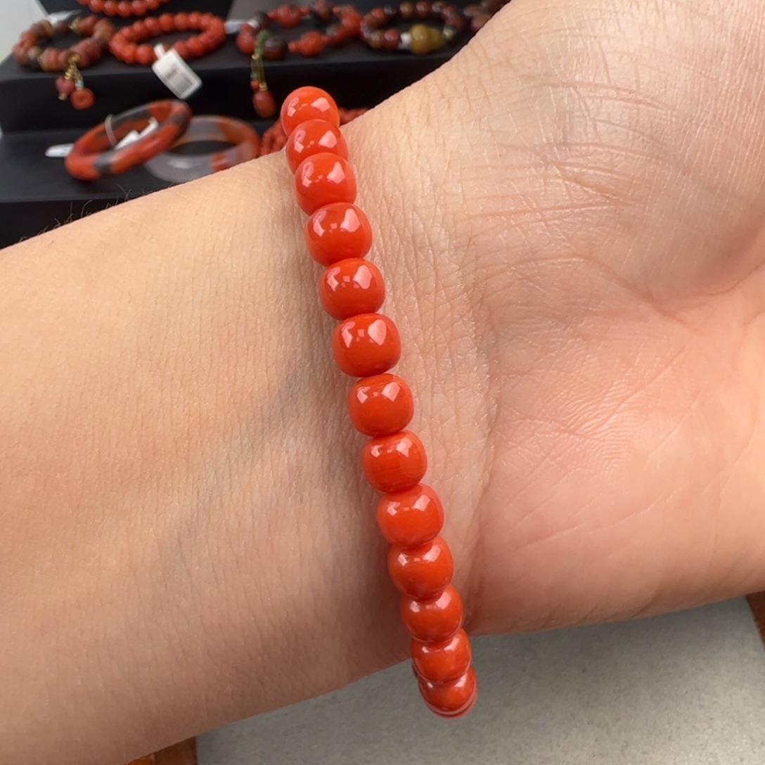 南红玛瑙未镶嵌（保山满肉老型5.5mm+