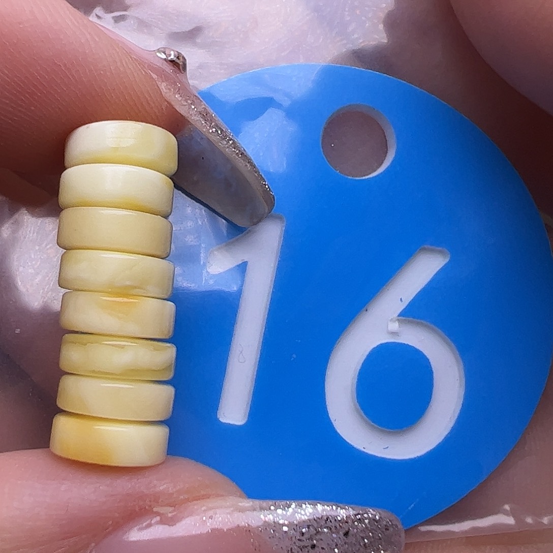 未镶嵌蜜蜡裸石7mm精工隔片