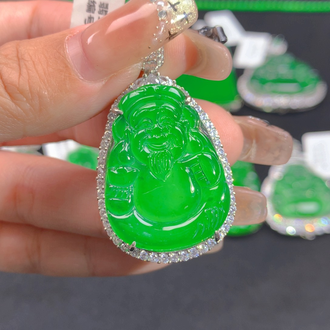 翡翠颈饰银S925镶嵌111111111111