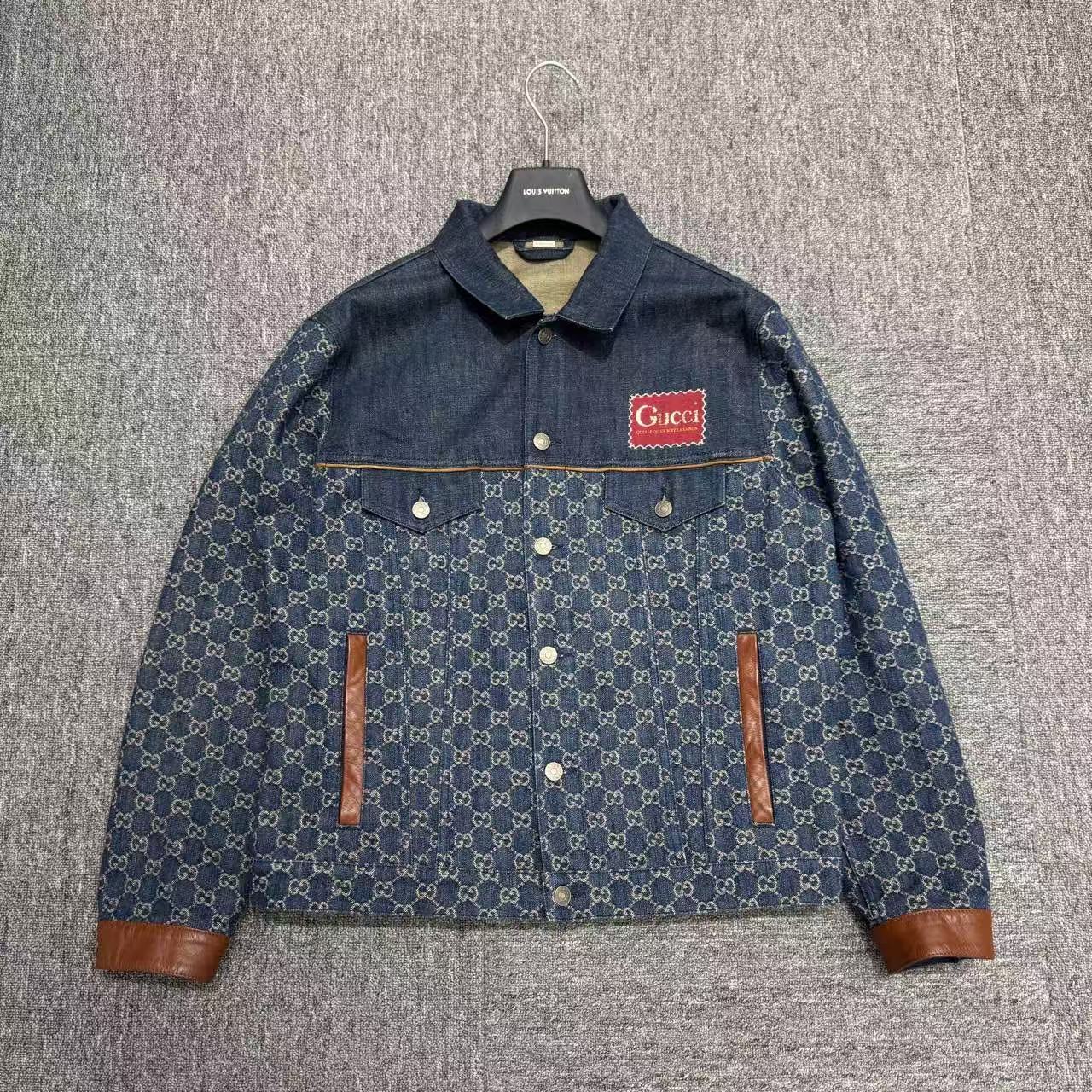 Gucci 满印老花牛仔夹克/46码/98新 /编码12344