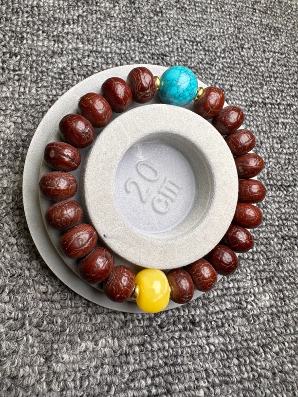 凤眼手串14-15➕尺寸 机刷成品算盘珠正眼 满沧桑感