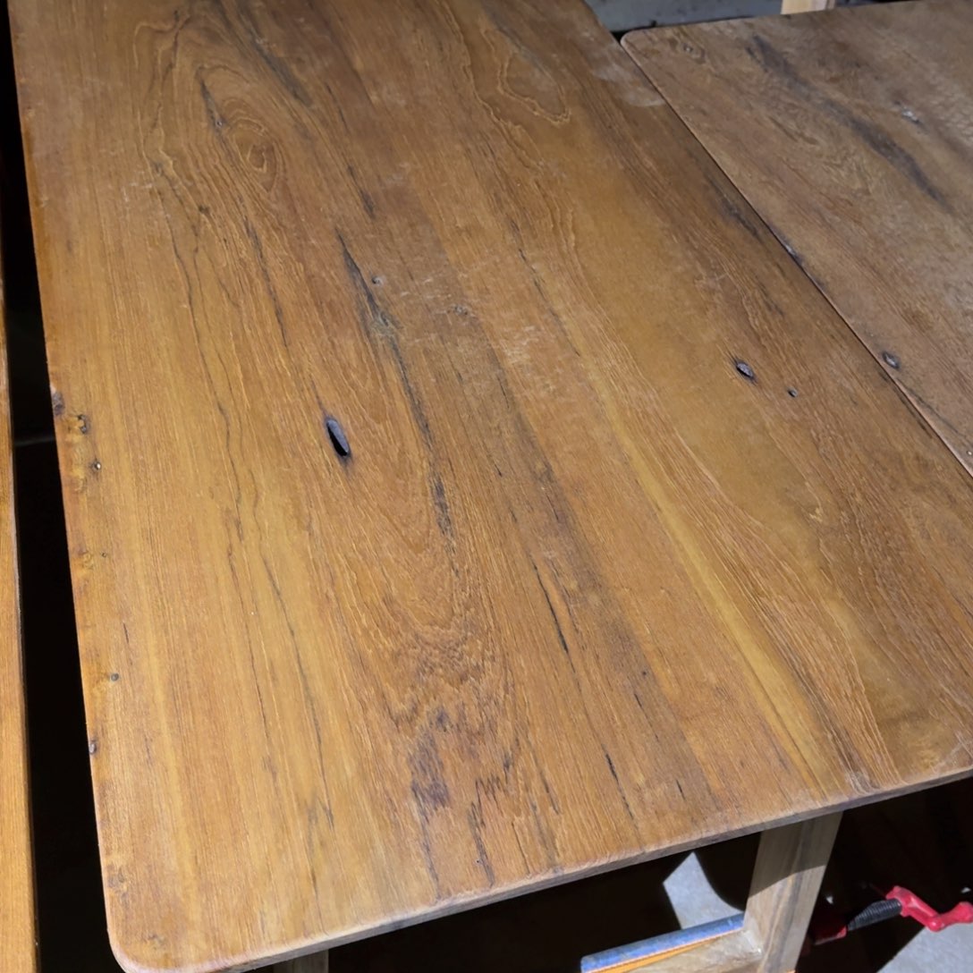 爱***耳其它金属缅甸柚木老料桌子