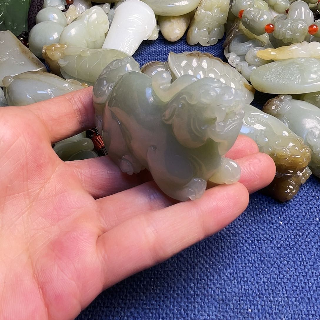 和田玉把件未镶嵌古*