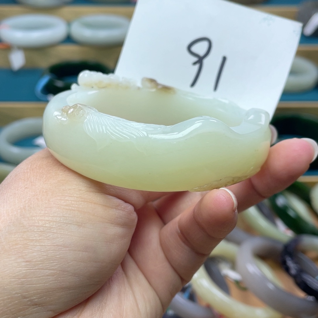 未镶嵌手镯和田玉圈口59