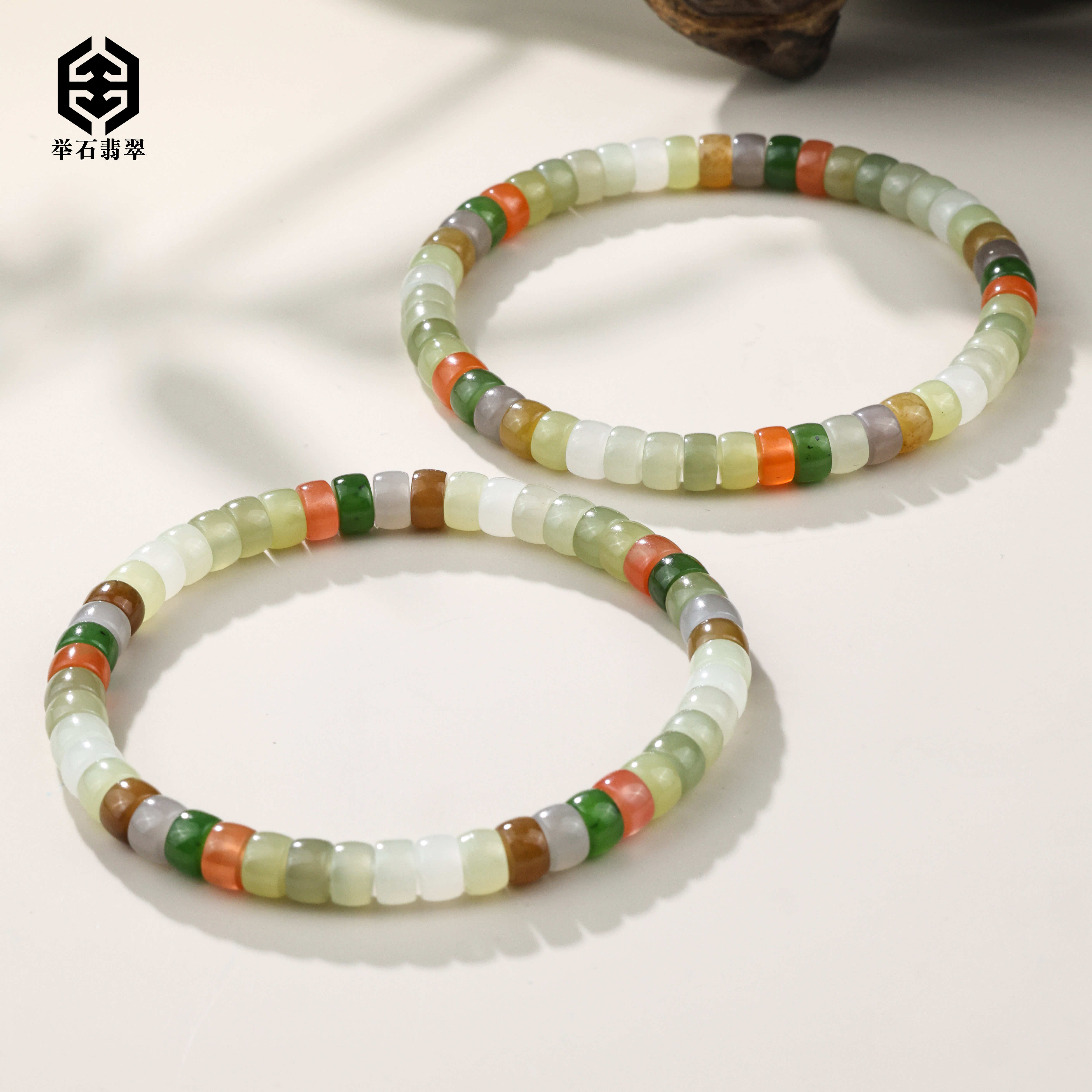 【举石臻品】TH0527-512-37和田玉手串（一件/多样性发/约5mm+）E