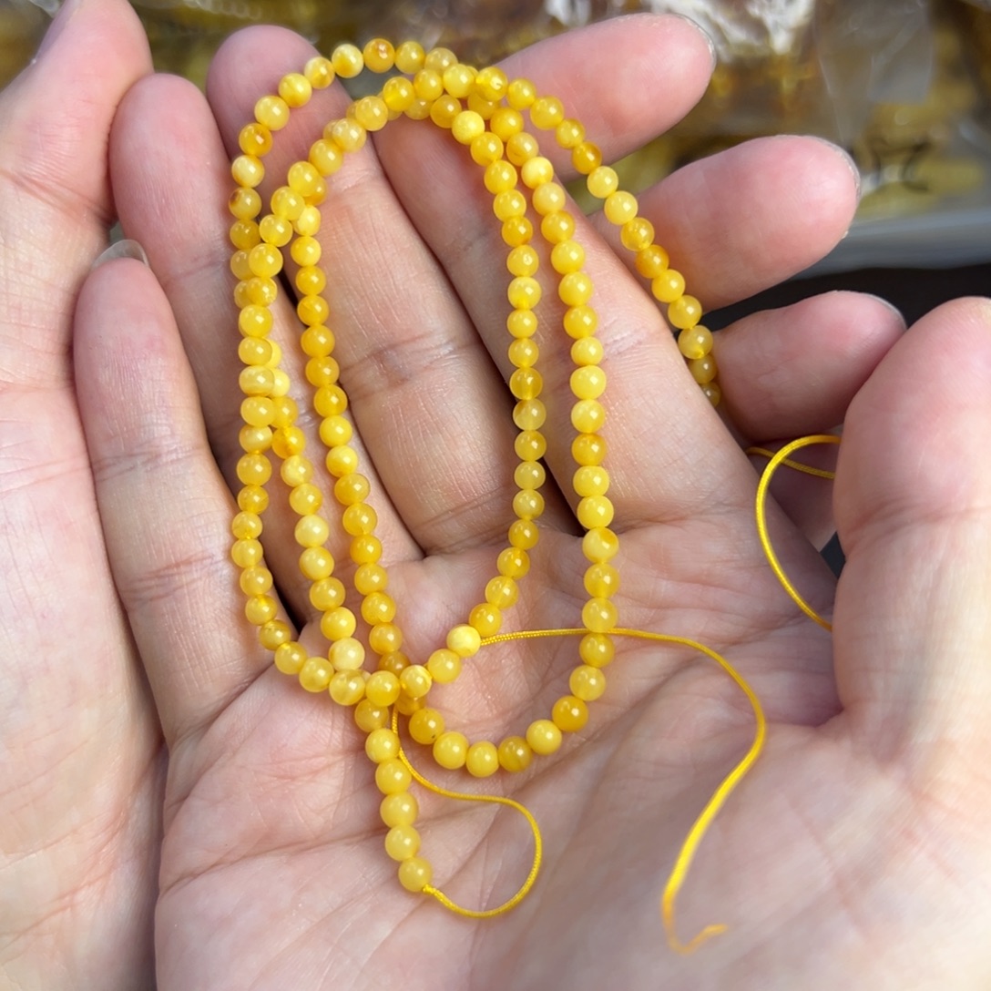 琥珀未镶嵌裸石小米珠多样发其一020