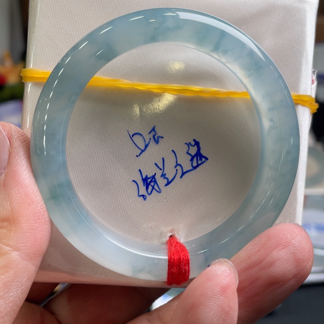 翡翠未镶嵌手镯天然缅甸翡翠a货手镯52正圈