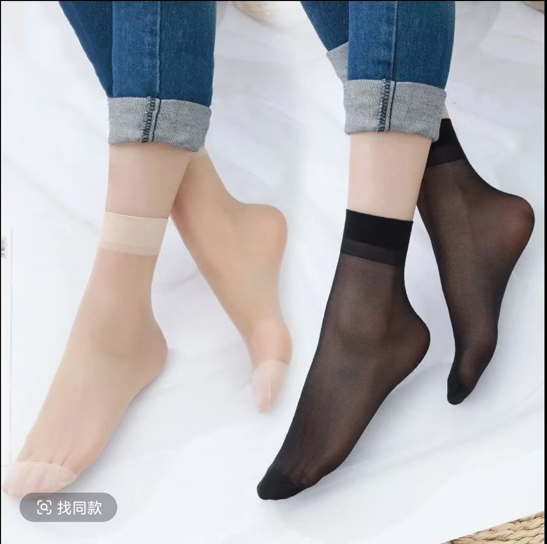 极简风镂空隐形夏季防勾丝中筒袜短筒袜中国风春季