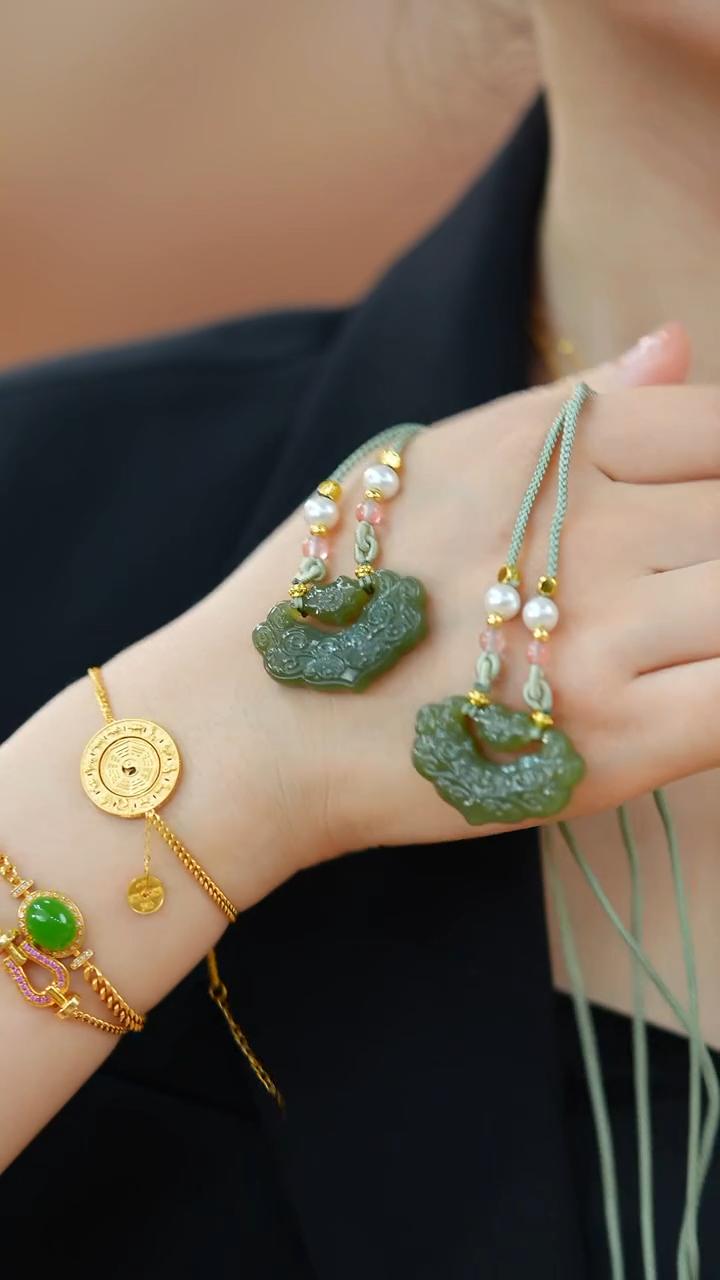 编绳晴水如意项链（多样性发其一）HNZ14057