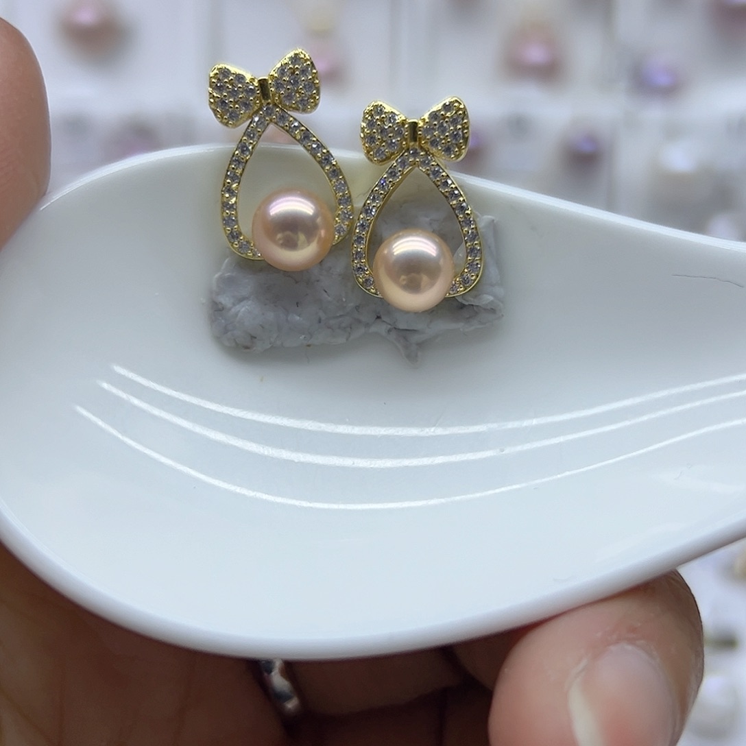 淡水珍珠耳饰未镶嵌6