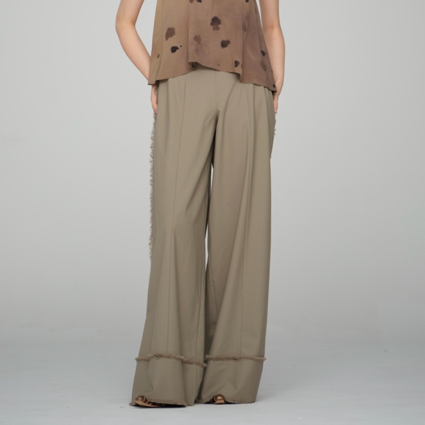 YANGKEHAN APNT392 羊毛流苏长裤