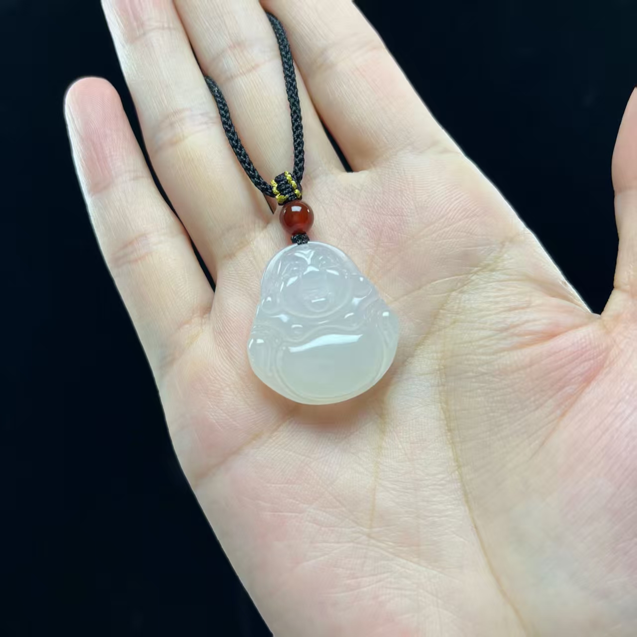 玛瑙玉髓25mm小佛公多样性发货