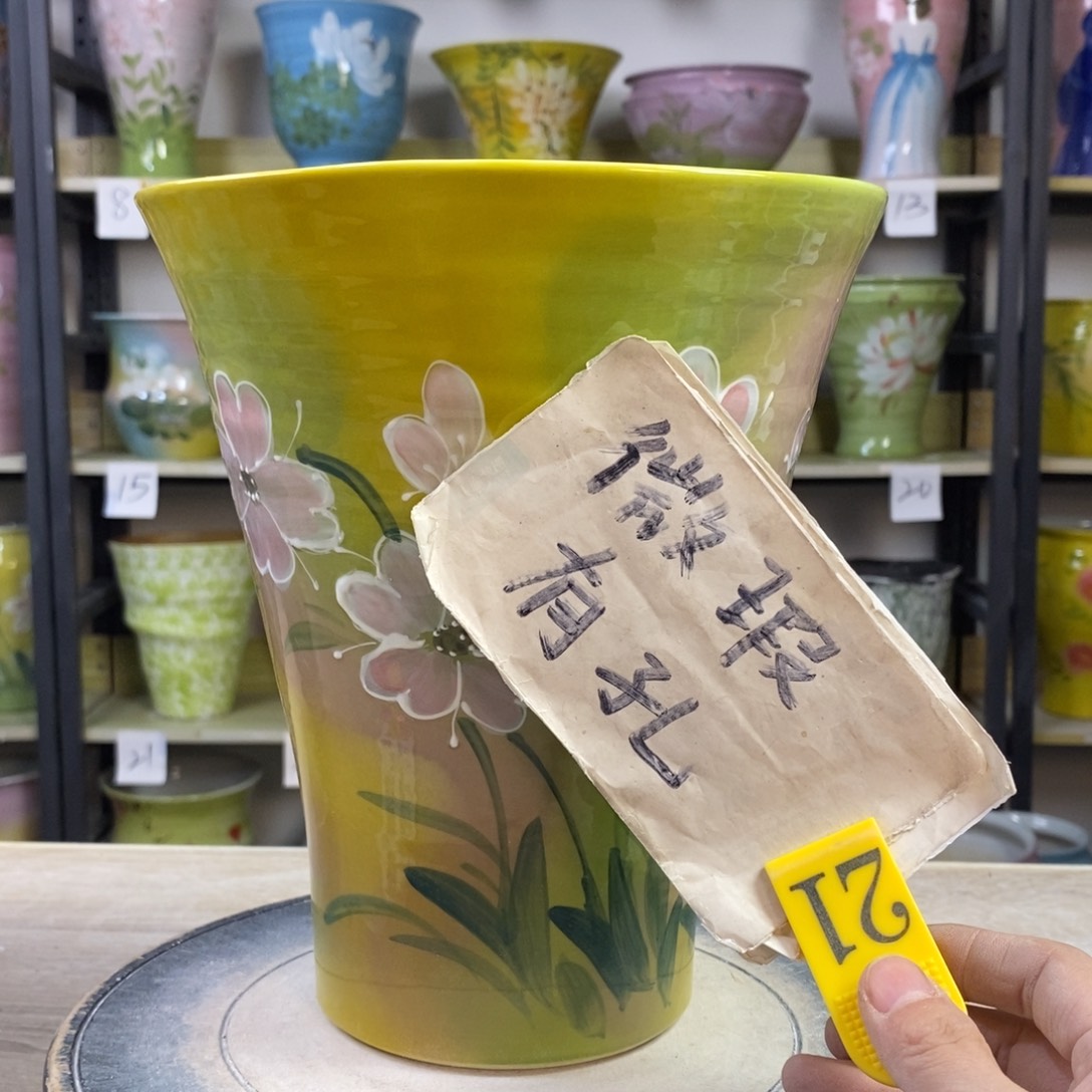 景德镇手工手绘陶瓷花盆