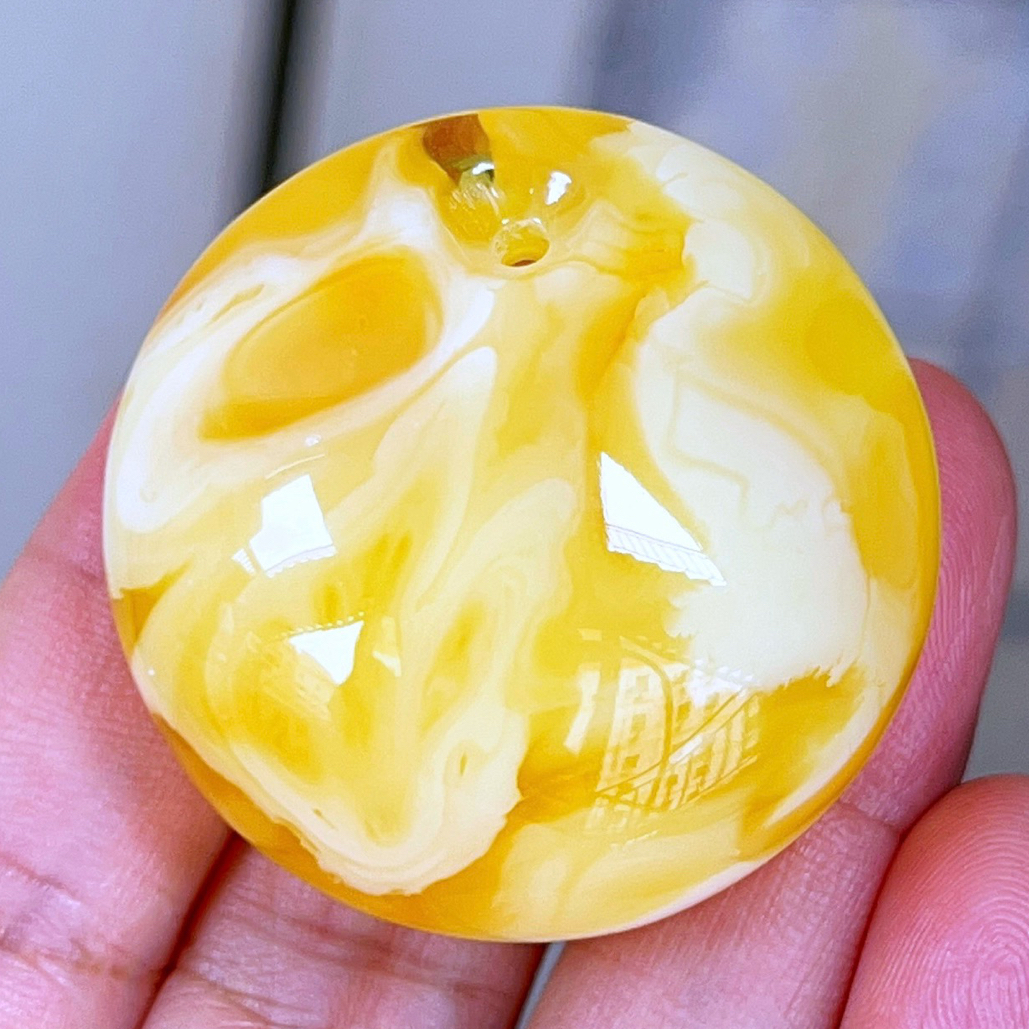 焦皮料橘白妖花公主扣