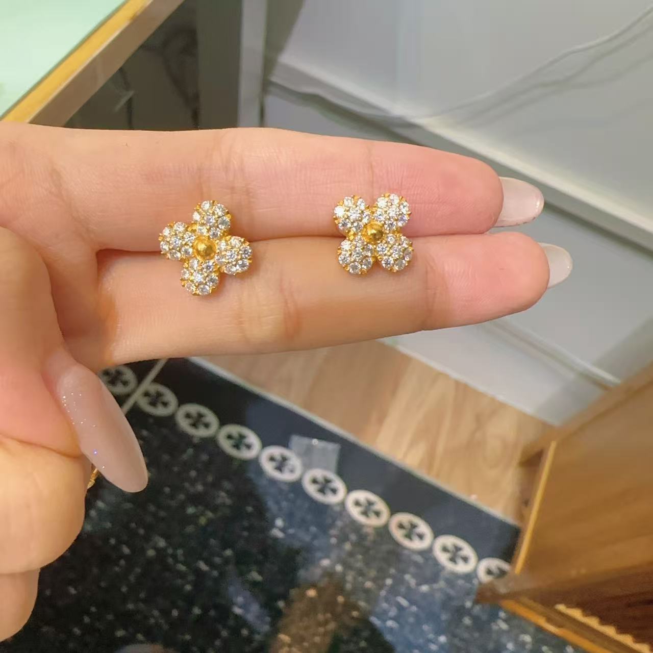 足金999黄金5G工艺耳饰