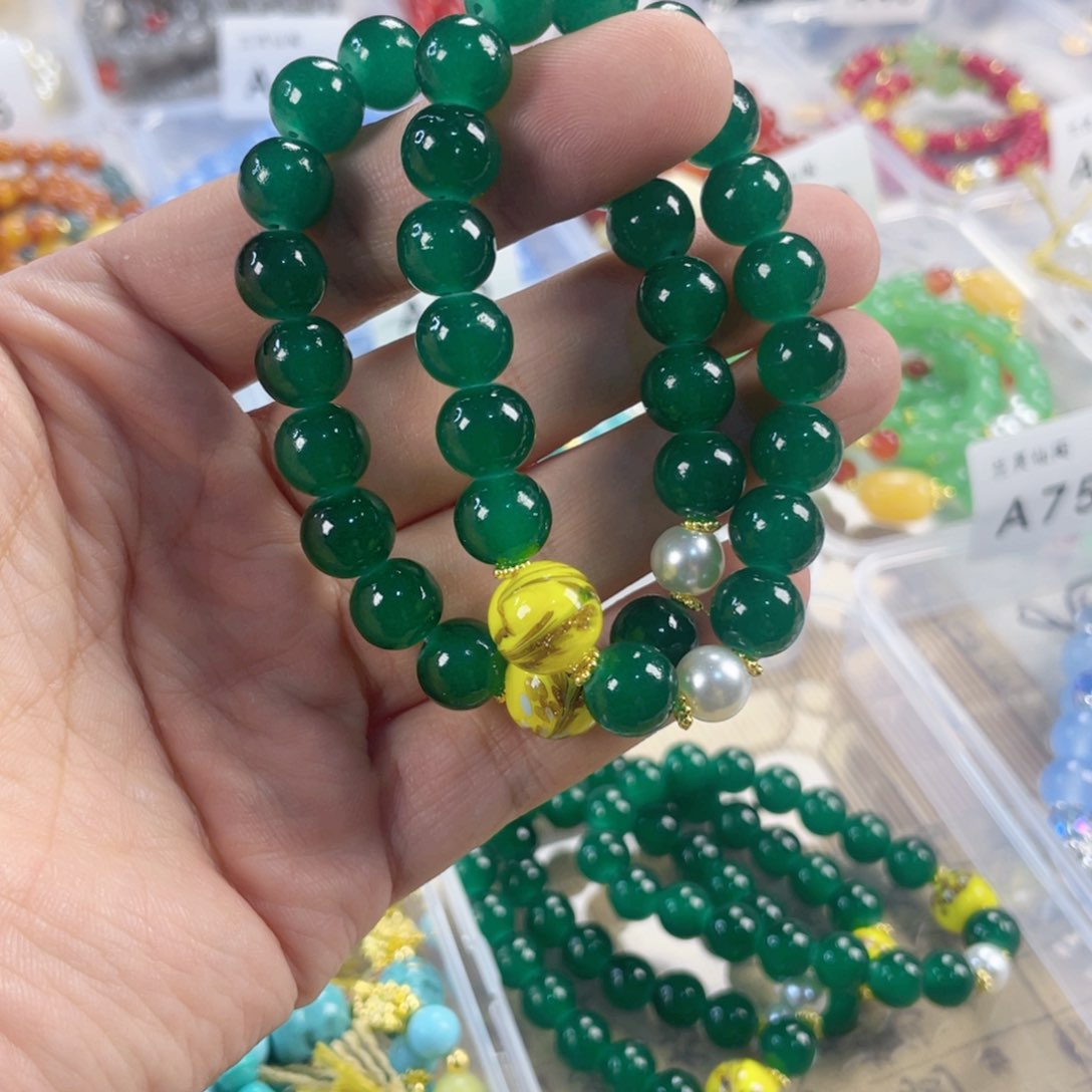 檀香紫檀（小叶紫檀）手串银S925镀金镶嵌