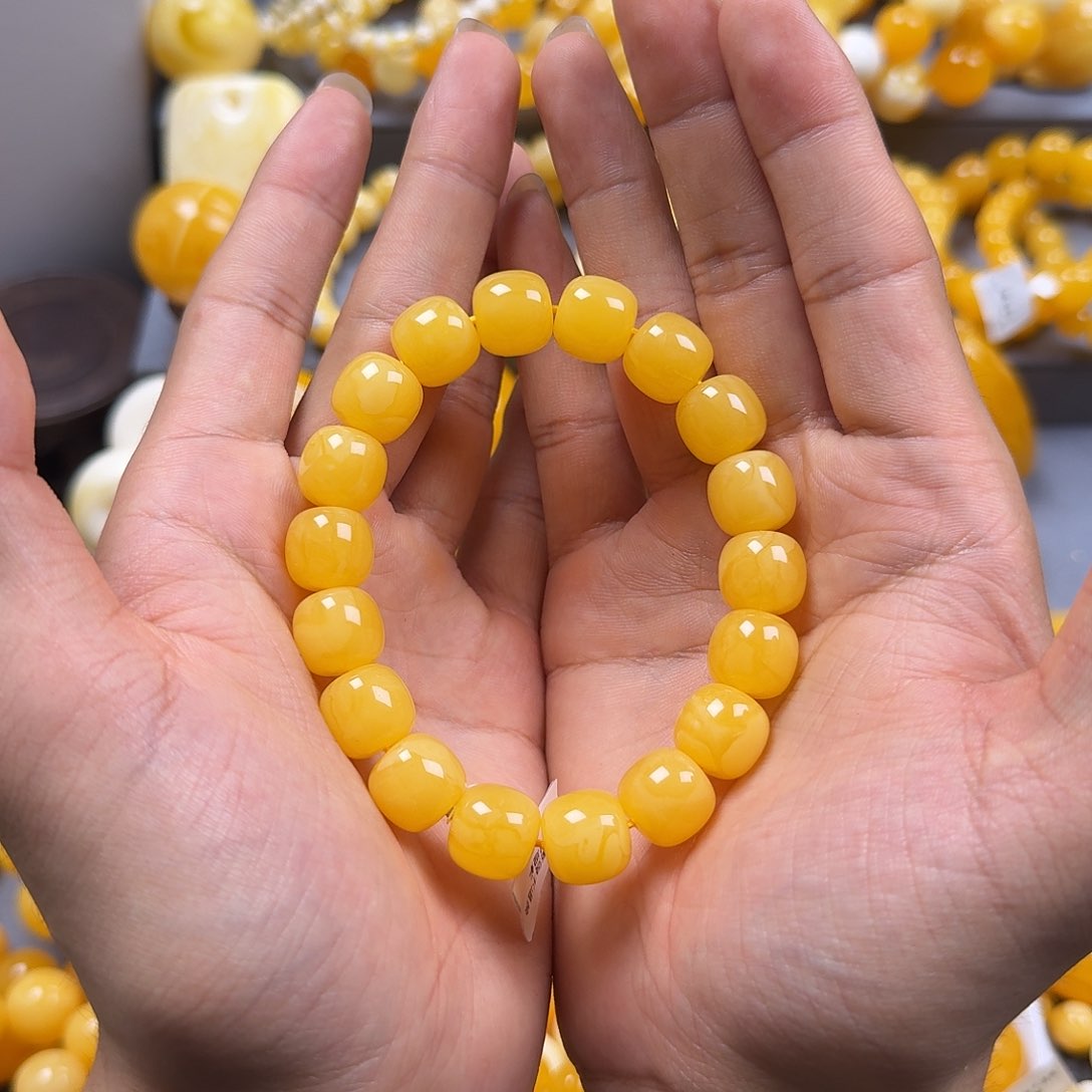 琥珀珠宝奇石未镶嵌同料13mm