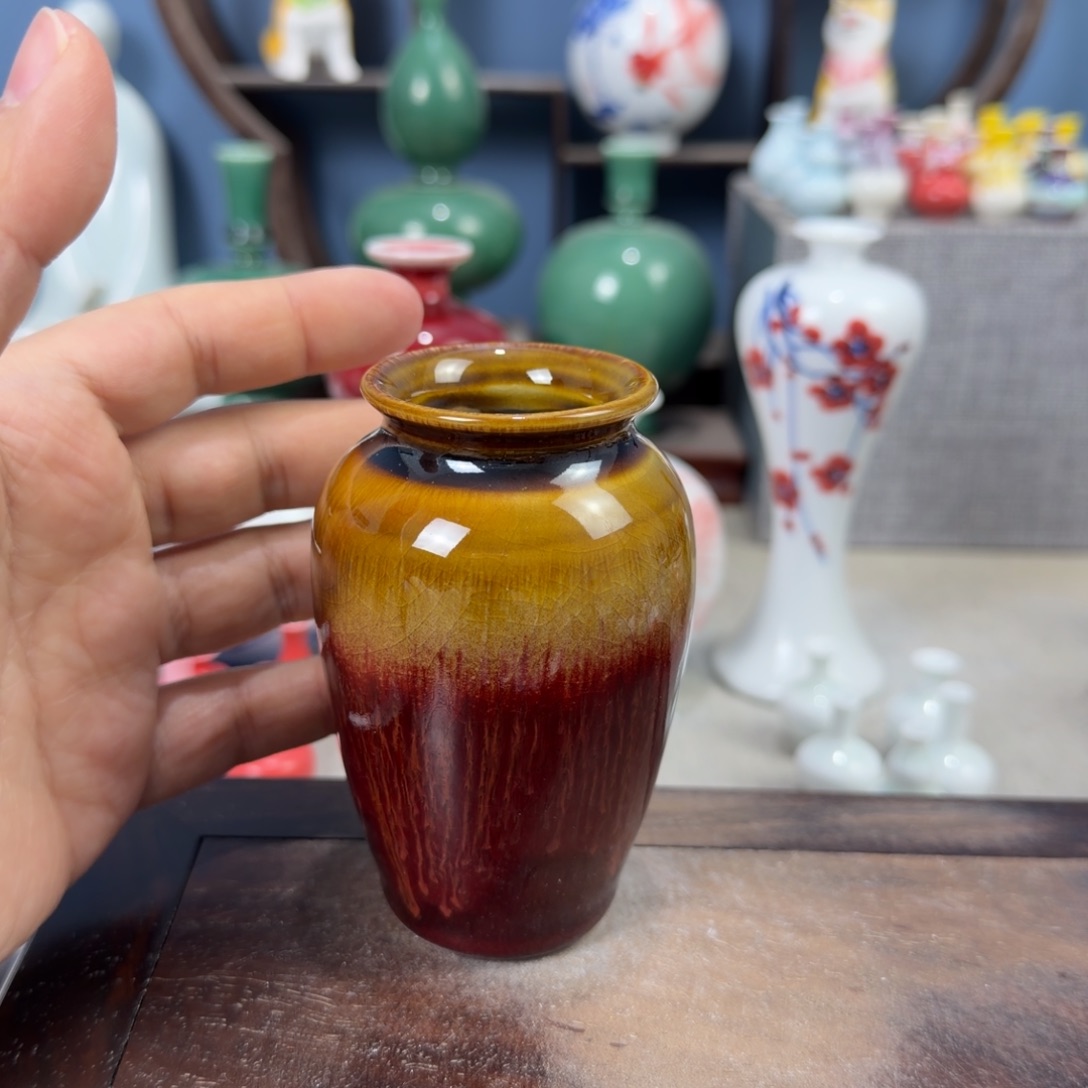 陶瓷手工小花器摆件