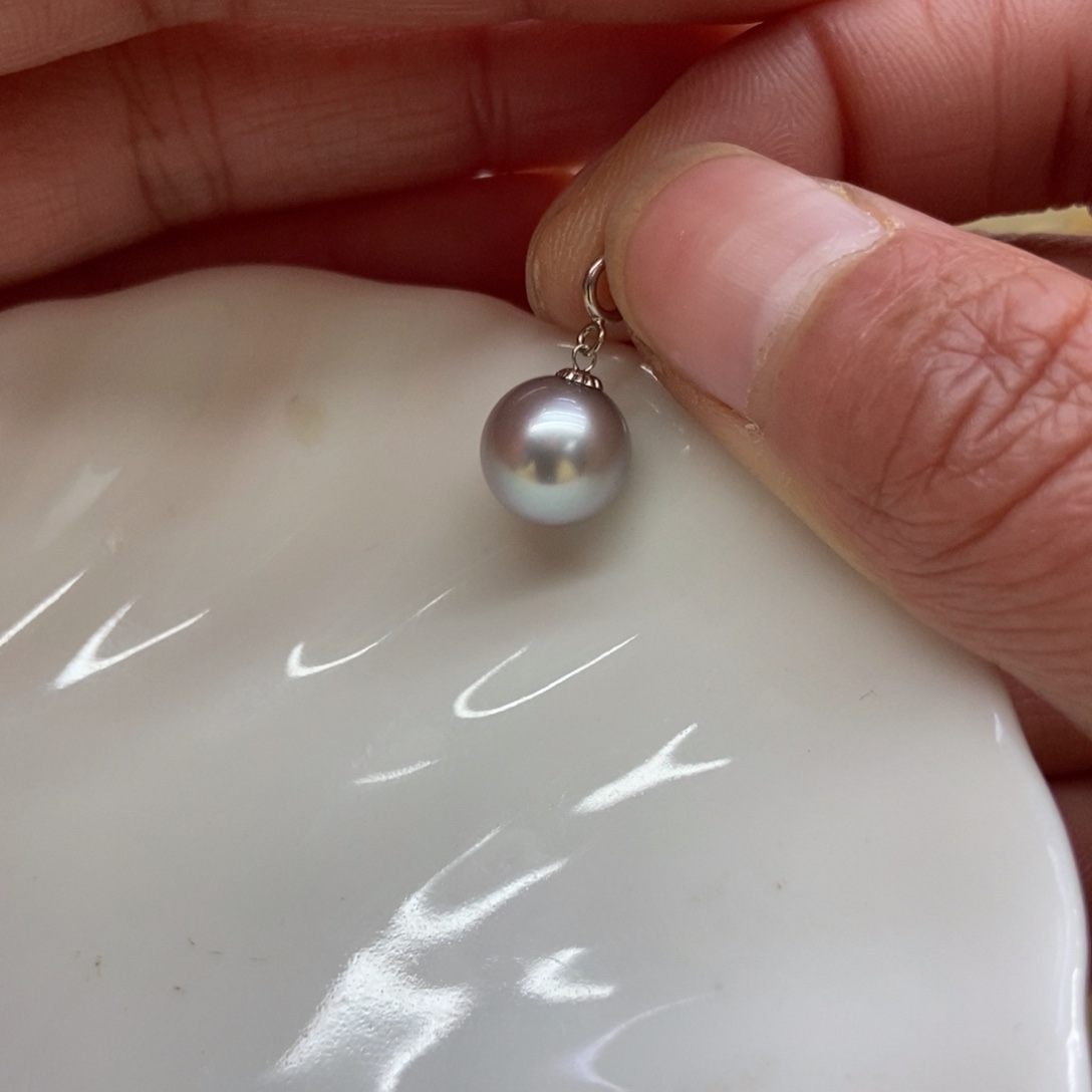海水珍珠吊坠(不含链)18K金镶嵌